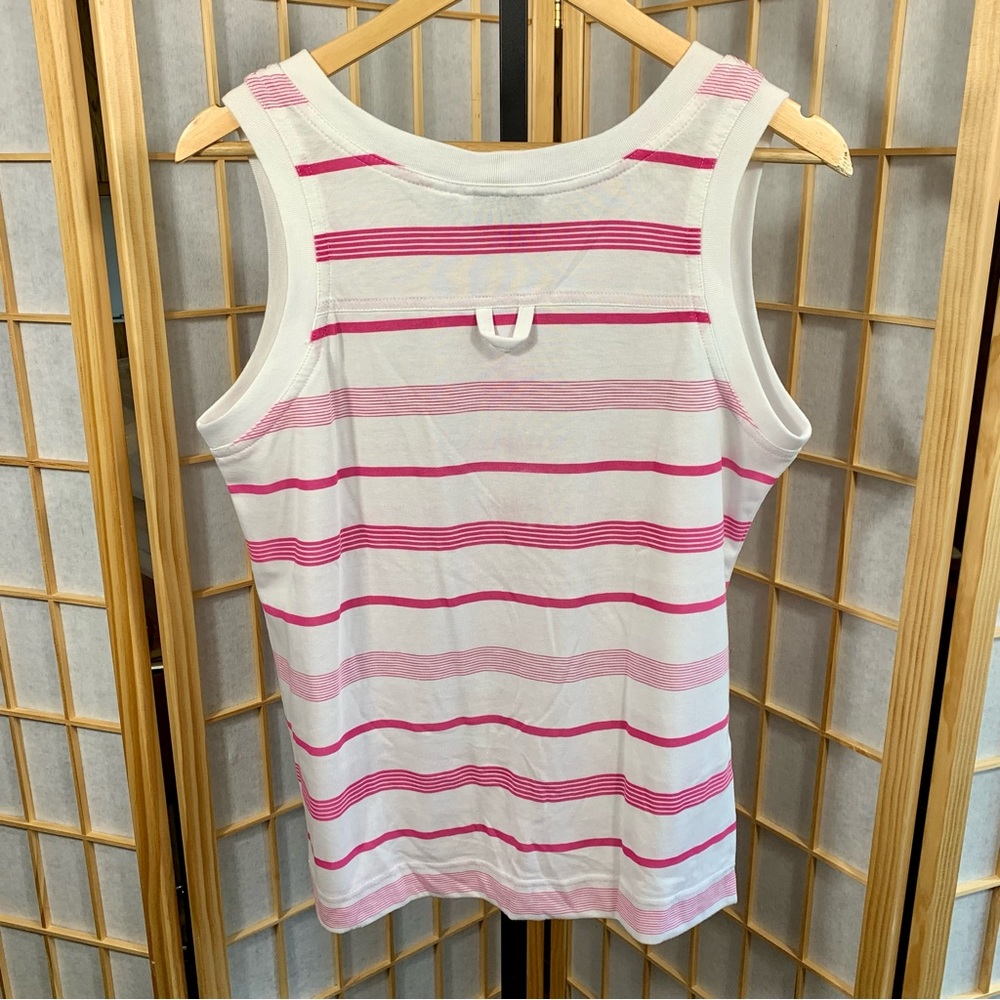 Stefano Pink & White Stripe Muscle Tee / Tank - Picture 2 of 4